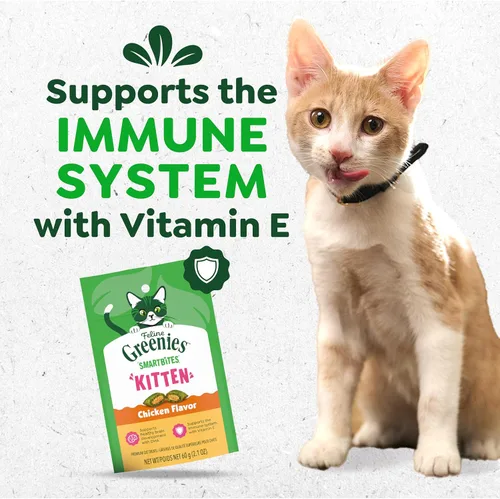 Vista 2 de Greenies Feline Smartbites - Golosinas para gatitos, sabor a pollo, 2.1