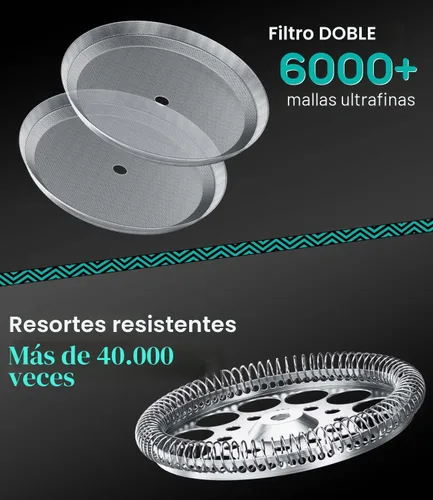 Vista 3 de Coffee Gator - Cafetera de prensa francesa de acero inoxidable 304 de 34 oz, tetera para té y café de doble pared aislada con sistema de filtración