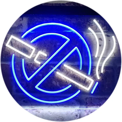 Vista 18 de ADVPRO No Smoking Non Smoke Warning Shop Restaurant Dual Color LED Neon Sign Blue & Red 12" x 8.5" st6s32-i3189-br
