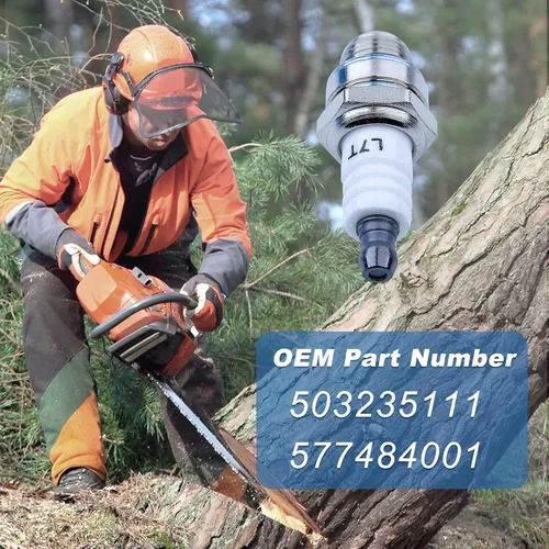 Vista 5 de Bujías de 2 tiempos, fáciles de instalar para piezas de motosierra Stihl NGK, bujías de repuesto automotrices compatibles con NGK BPMR7A 4626 Bosch