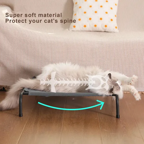 Vista 2 de CZPET Cama para mascotas, cama para gatos, tamaño mediano, cojín de doble cara disponible en todas las estaciones, extraíble, plegable, de alta