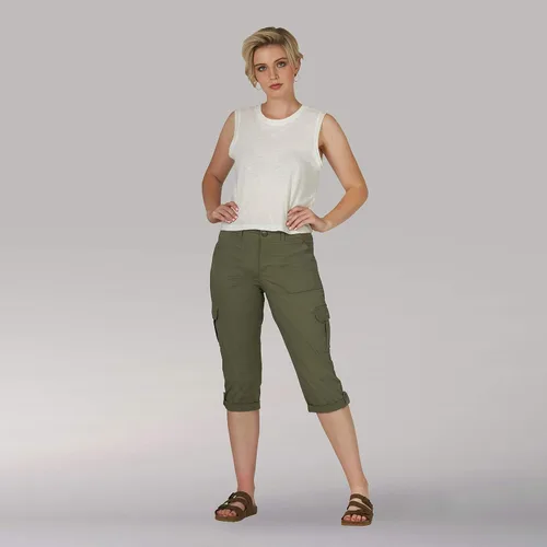 Vista 7 de Lee Pantalón capri tipo cargo de tiro medio flexible para mujer
