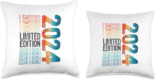 Vista 3 de Limited Edition Vintage 2024 Retro Birthday Throw Pillow