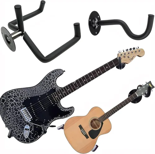 Vista 5 de Soporte de pared para guitarra acústica y eléctrica, ukelele, banjo y mandolina (2 paquetes)