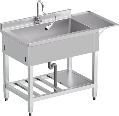 Vista 9 de 39in Large Capacity Stainless Steel Utility Sink with 2-Water Outlet Modes