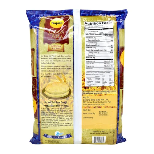 Vista 2 de Sujata Harina de trigo integral Gold Sharbati, 10 libras