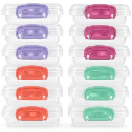 Vista 19 de NADOBA 12 Pcs Lock Top Snack Containers, 4.6 Oz, Snap Lid, 3
