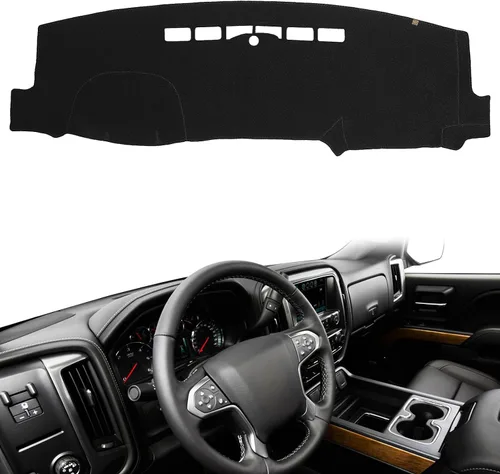Vista 27 de AUQDD Funda de Cubierta de Tablero Compatible con 2004 2005 2006 2007 2008 2009 2010 Toyota Sienna, Alfombra de Tablero de Franela Negra Negro