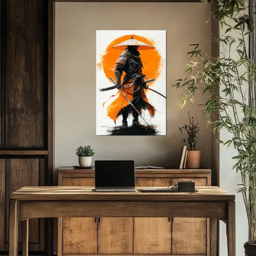 Vista 4 de Arte de Pared de Samurái Japonés, Imágenes de Póster de Samurái, Decoración de Pared para Oficina, Sala de Estar, Dormitorio, Obra de Arte Samurai