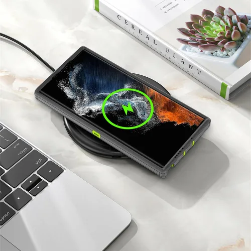 Vista 2 de Funda diseñada para Samsung Galaxy S22 Ultra, magnética, protección contra caídas de servicio pesado, protección de doble capa, compatible