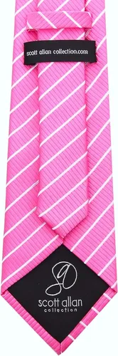 Vista 4 de Scott Allan - Corbatas de rayas para hombre - Corbata tejida para hombre