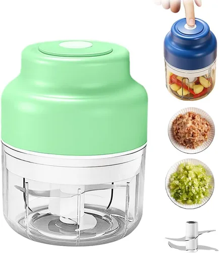 Vista 8 de 2026 Mejora Eléctrica Mini Picador de Ajos, Procesador de Alimentos Portátil con Carga USB y Picador de Vegetales, Molinillo de Verduras para Ajos
