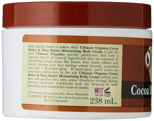 Vista 4 de Originals by Africa's Best Crema corporal hidratante de manteca de cacao y manteca de karité, mezcla superior de ingredientes naturales para una