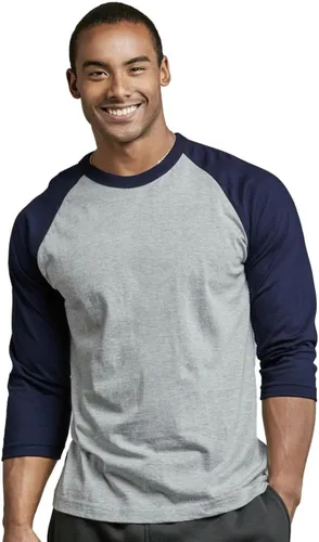 Vista 20 de TOP PRO Camiseta de béisbol casual con manga raglán 3/4 para hombre