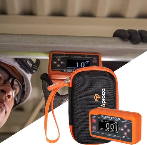 Vista 4 de Aproca Funda compatible con Klein Tools 935DAA / 935DAGL Medidor de ángulo de nivel electrónico digital, bolsa de almacenamiento portátil