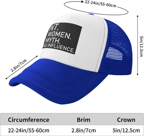 Vista 6 de YVNUM Men Women Baseball Hat Adjustable Aunt The Women The Myth The Bad Influence Mesh Trucker Cap Low Profile Dad Hat