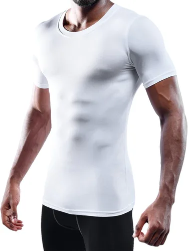 Vista 5 de NELEUS Paquete de 3 camisetas de entrenamiento de capa base de compresión atlética para hombre