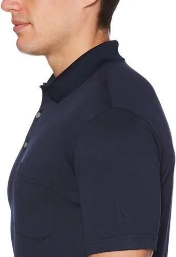 Vista 3 de PGA TOUR Men's Short Sleeve Airflux Solid Polo Shirt with Chest Pocket