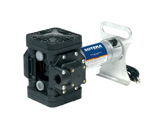 Vista 2 de Sotera Bomba de transferencia química de 12 V CC, Chemtraveller portátil con medidor - Bomba de transferencia de ácido suave para aplicaciones al