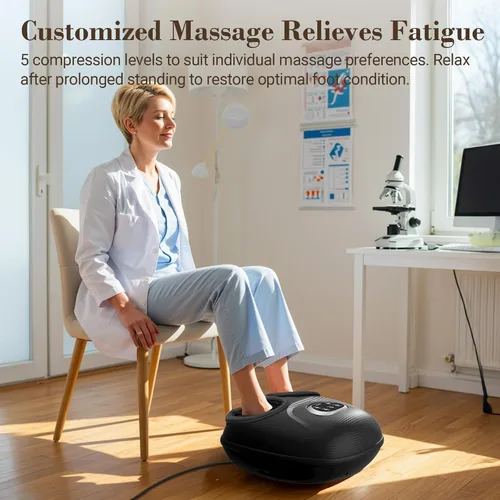 Vista 4 de CuPiLo - Masajeador shiatsu de pies con calor, elegible para FSA y HSA, vibración y presión ajustable para fascitis plantar, neuropatía, regalo