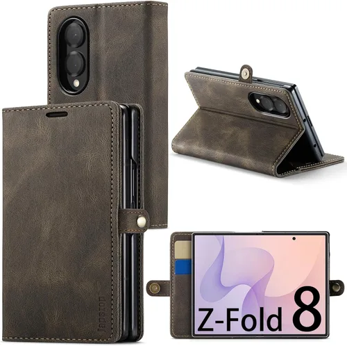 Vista 35 de Funda tipo cartera para Samsung Galaxy Z Fold 3 con soporte para bolígrafo S, color negro