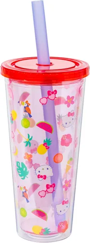 Vista 36 de Silver Buffalo Sanrio Hello Kitty, vaso de acero inoxidable con forma de lata, 11.8 onzas