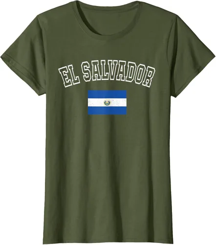 Vista 73 de Camiseta vintage con diseño de la bandera de El Salvador