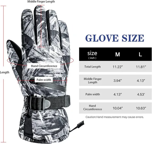 Vista 7 de Durio Guantes de esquí para hombres y mujeres, guantes de nieve impermeables para hombres y mujeres, guantes de snowboard de invierno con pantalla