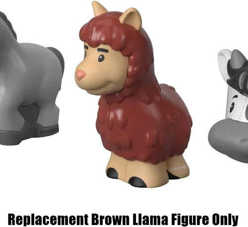 Vista 3 de Pieza de repuesto para el juego Fisher-Price Little People Farm Animal Friends - GFL21 ~ Figura de llama marrón de repuesto
