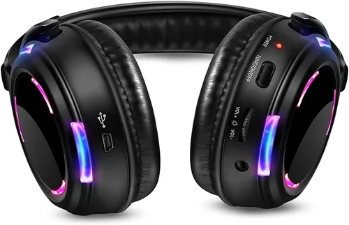 Vista 4 de Auriculares inalámbricos LED silenciosos profesionales de disco silencioso y RF LED silenciosos para iPod MP3 DJ Music Pary Club