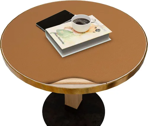 Vista 10 de MAIDERN Manteles individuales redondos de corcho y cuero de 12 pulgadas, tamaño cortable (6-12 pulgadas), tapete para mesa de comedor recortable