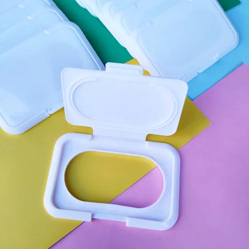 Vista 5 de Paquete de 5 toallitas para bebé, tapa abatible, reutilizable, adhesiva, dispensador, tapa que no se seca para niños, paquetes de toallitas de agua
