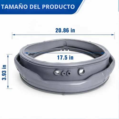 Vista 5 de Junta de arranque de puerta de lavadora MDS47123608 WM8100HVA mejorada, sello de junta de puerta de lavadora compatible con LG/Kenmore