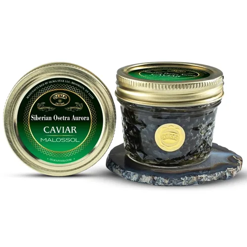 Vista 11 de Olma Siberian Osetra Aurora Black Caviar – Perlas de grano medio, grado superior, 1 oz / 28 g