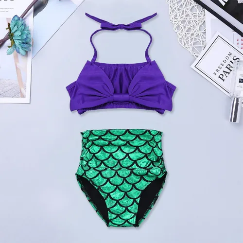 Vista 4 de YiZYiF - Traje de baño con cola de sirena, 2 piezas y 3 piezas