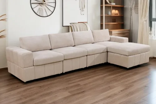 Vista 12 de A Ainehome Juego de sofá modular modular con otomanas de gran tamaño en forma de U, sofá modular de 7 asientos con tumbonas reversibles para sala