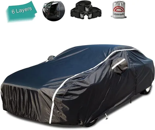 Vista 19 de Coverado - Funda impermeable para todo clima, protección completa, puerta con cremallera, forro de algodón, protección ultravioleta a prueba