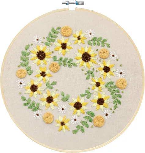 Vista 6 de Kissbuty - Tela de costura de lino, 5 piezas de tela de lino para ropa, manualidades, decoración de macetas, tela de punto de cruz, 19.6 x 19.6