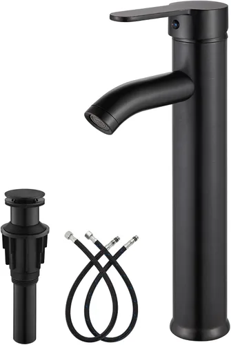 Vista 12 de gotonovo Grifo para Lavabo Vessel Grifo de Baño Moderno de 1 Orificio Montaje en Cubierta Lavatorio Tocador Grifo Mezclador de Una Sola Manija