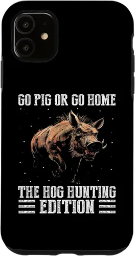 Vista 6 de iPhone 12 mini Pig Hunting Quote for Hog Exterminator and Boar Hunting Case