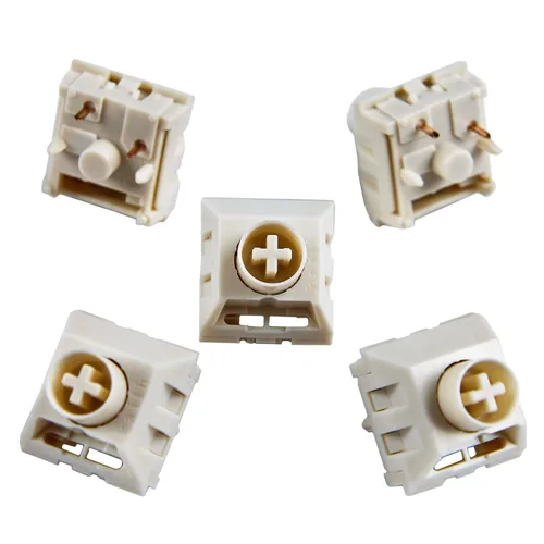 Vista 7 de YMDK Novelkeys Box Cream Pro V2 CPG1511F01S138 Kailh Interruptor de teclado mecánico lineal 1.94 oz 5 pines POM Material MX interruptores