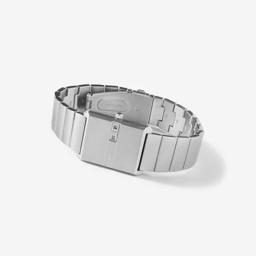 Vista 2 de Breda Reloj de pulsera de acero inoxidable y metal 'Pulse' para hombre, 1.024in, plateado, Movimiento de cuarzo