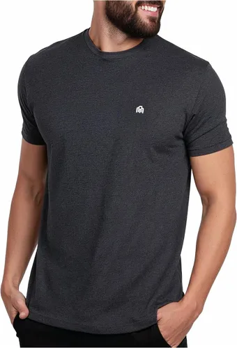 Vista 9 de Camisetas casuales de algodón suave con cuello redondo y ajuste atlético