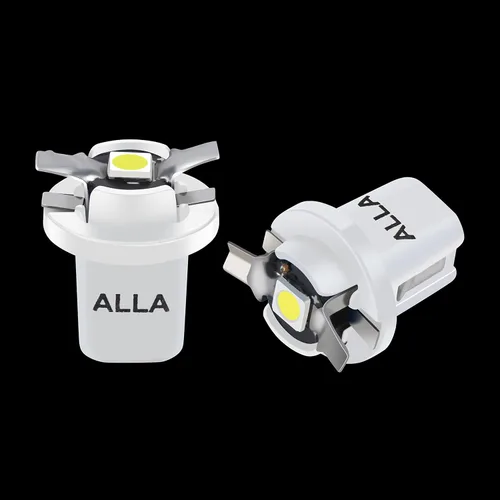 Vista 10 de Alla Lighting Bombillas LED superbrillantes B8.3D 17058 202259 2721 MF8, luces de panel de instrumentos amarillo ámbar 3030 SMD, velocímetro
