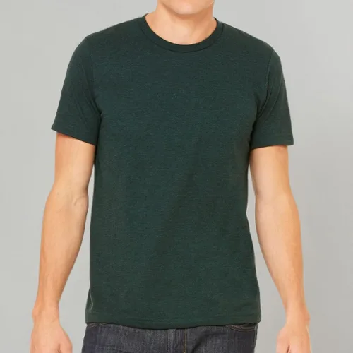 Vista 10 de BELLA+CANVAS Camiseta de cuello redondo para hombre Mezcla triple esmeralda