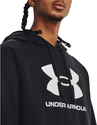 Vista 5 de Under Armour Rival - Sudadera con capucha para hombre, de vellón y con logotipo
