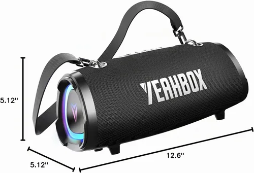 Vista 9 de YEAHBOX P100 100W Altavoz Bluetooth portátil, altavoz al aire libre, RGB Negro