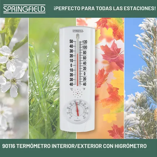 Vista 4 de Taylor Precision Products 90116 termómetro de exterior/interior, 9 pulgadas, Plástico, Blanco, 1