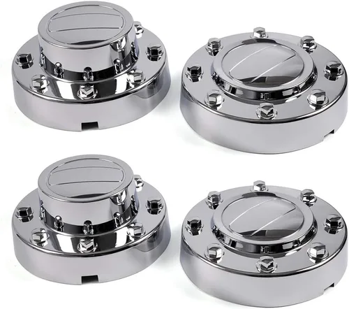 Vista 10 de PIT66 Tapacubos centrales de rueda de 8 lengüetas, compatibles con Chevy Silverado GMC Sierra 1500/99-08 Silverado Sierra 2500/00-08 Suburban/ 02-06