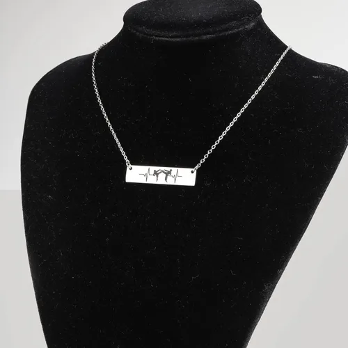 Vista 4 de UJIMS Taekwondo - Collar con colgante de latido del corazón marcial para mujeres y hombres, regalo de niña de Taekwondo